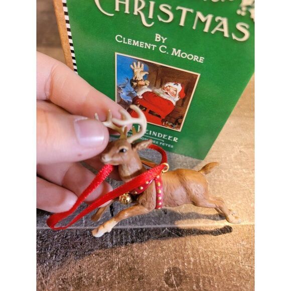 Hallmark Tiny Reindeer 2001 Twas the Night Before Christmas ornament Xmas decor - Picture 2 of 4